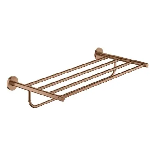 Grohe Handtuchhalter aus gebürstetem Material mit mehreren horizontalen Stangen zur Aufhängung von Handtüchern, montiert an einer Wand.
