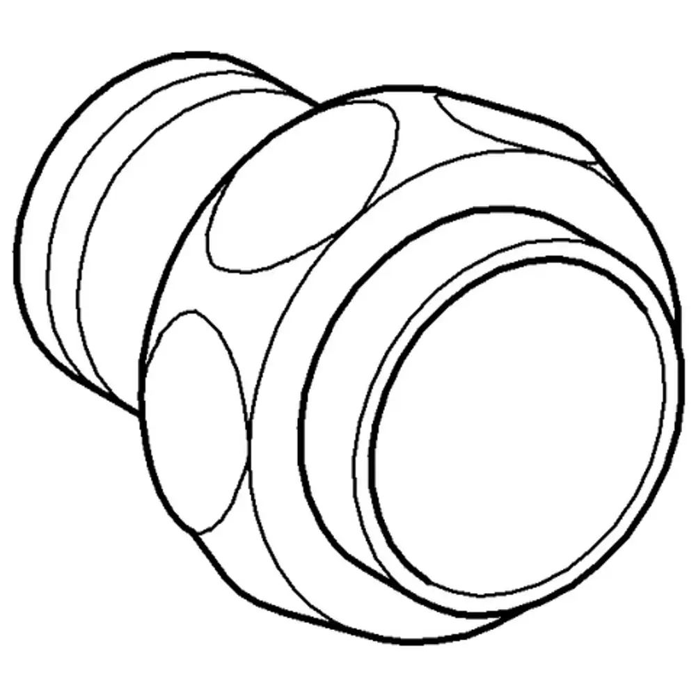 GROHE Verbindungselement für Sanitärinstallationen, erkennbar an der charakteristischen Form und der hochwertigen Verarbeitung in hochwertigem Material.