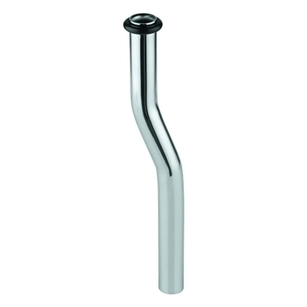 Verchromtes Spülrohr von Grohe mit einer leicht gekrümmten Form. Das Produkt ist für Urinalanwendungen konzipiert.