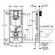 GROHE WC-Element mit verschiedenen Maßen, zur Montage hinter der Wand, beinhaltet Spülrohr und Anschlussmöglichkeiten für externe Geruchsabsaugung.