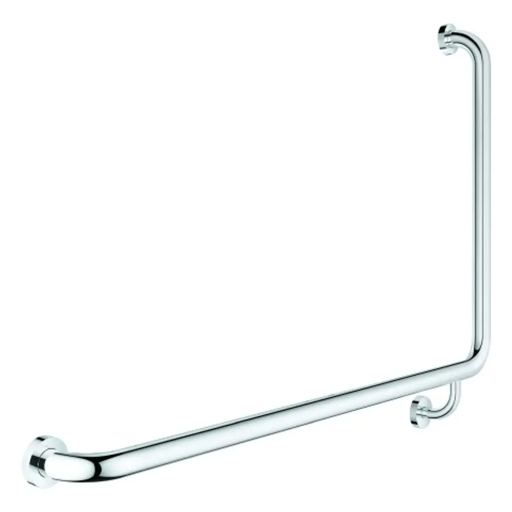 Chromfarbener, u-förmiger Wandgriff aus Metall von Grohe, geeignet für die Befestigung an Wänden, um zusätzlichen Halt in Badezimmern zu bieten.