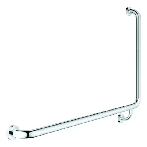 Chromfarbener, u-förmiger Wandgriff aus Metall von Grohe, geeignet für die Befestigung an Wänden, um zusätzlichen Halt in Badezimmern zu bieten.