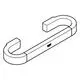 GROHE Griff in U-Form, aus einer stabilen Metalllegierung, mit glatter, verchromter Oberfläche, zur Montage an Wannen oder Duschbereichen.