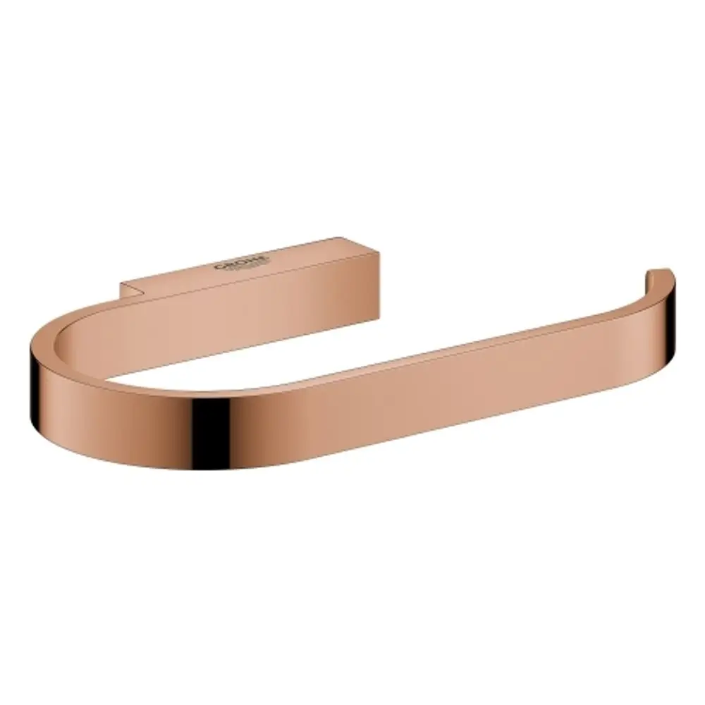 GROHE WC-Papierhalter in warmem Sunset-Finish, mit minimalistischer, offener Bauweise, geeignet zur Wandmontage, ohne Deckel.