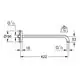 GROHE Brausearm mit langer Ausladung, montiert an einer Wand, mit einem maximalen Gewicht von 7 kg, dargestellt in technischem Zeichnungsformat.