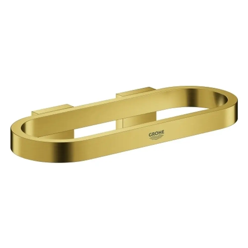 GROHE Halterung für Handtücher in gebürstetem Gold, ovales Design mit zwei Montagevorrichtungen.