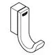 Wandhängender Haken in einfacher Form, aus Metall mit einer matten Oberfläche, ideal für die Befestigung von Bademänteln, von der Marke Grohe.