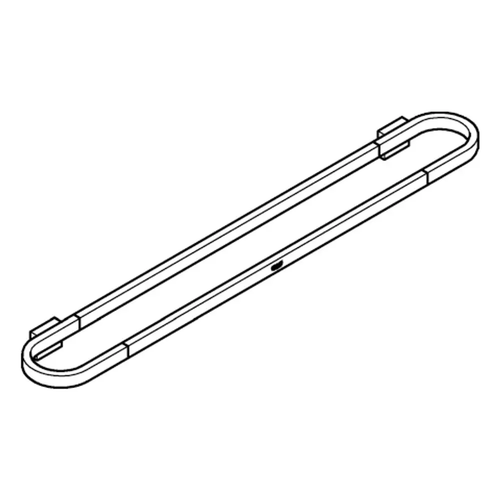 GROHE Badetuchhalter in einer geradlinigen Form, aus einem Metallprofil mit gebogenen Enden, vor neutralem Hintergrund.