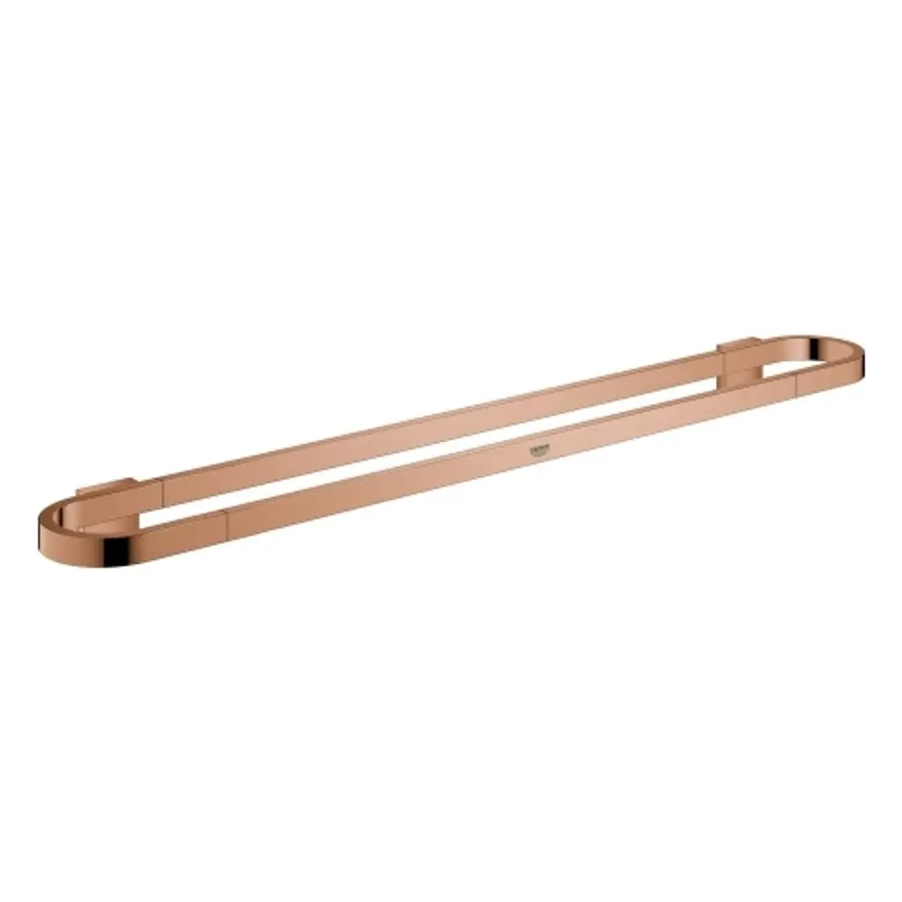 Grohe Badetuchhalter in warmem Farbton mit einem minimalistischen Design, besteht aus zwei parallelen Stangen. Ideal zur Wandmontage im Badezimmer.