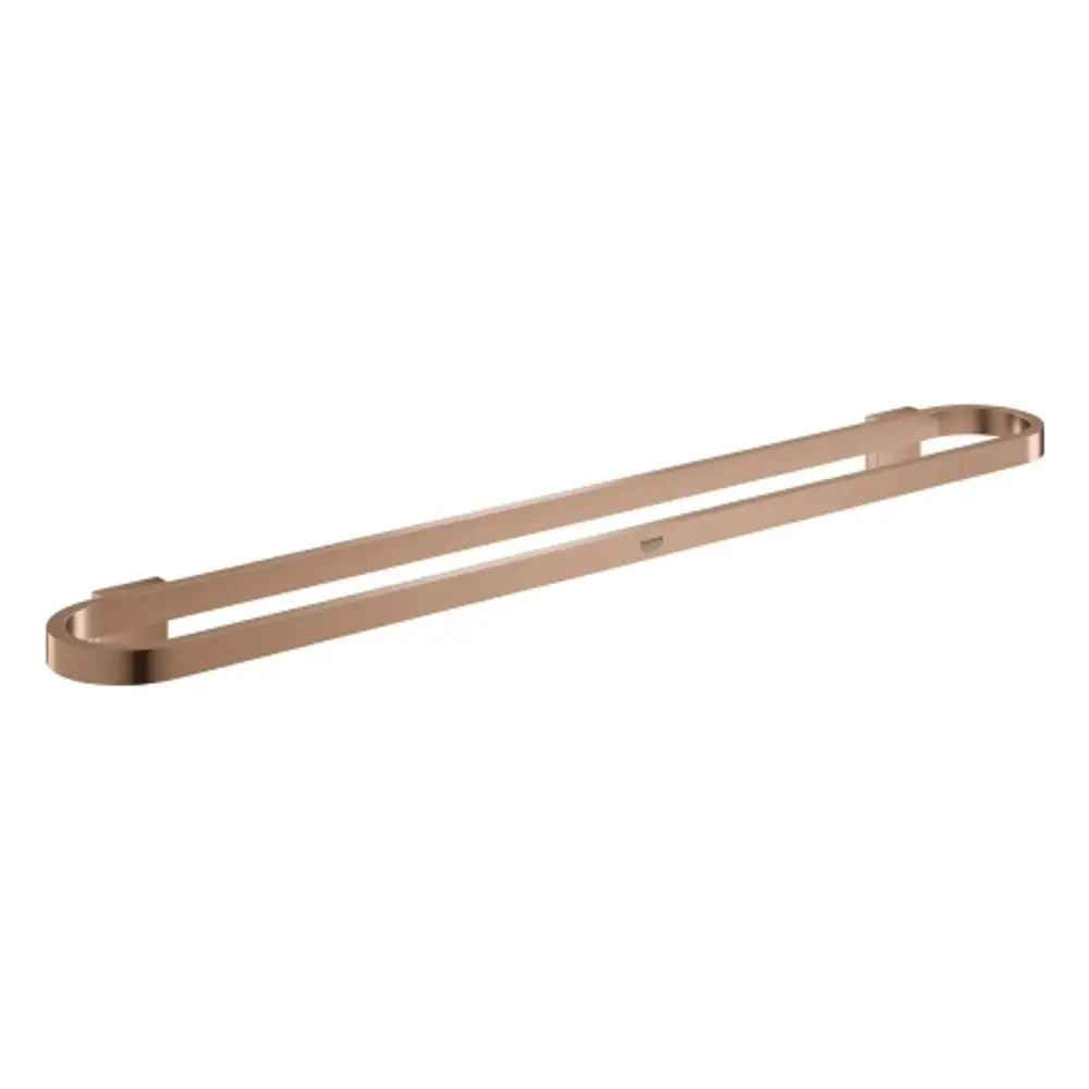 GROHE Badetuchhalter in gebürsteter Oberfläche, mit einem schlichten, modernen Design. Ideal für die Aufbewahrung von Handtüchern im Badezimmer.