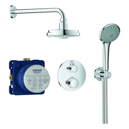 GROHE UP-Duschsystem Grohtherm 34735 mit FMS rund/SmartBox/Kopfb./Brauseset chrom, 34735000, Artikel in Kategorie