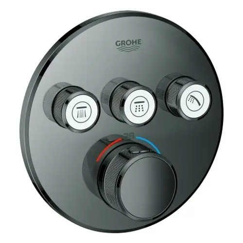GROHE Thermostat Grohtherm SmartControl 29121 FMS rund 3 ASV hard graphite, 29121A00, Artikel in Kategorie