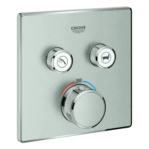 GROHE Thermostat Grohtherm SmartControl 29124 eckig FMS 2 ASV supersteel, 29124DC0, Artikel in Kategorie