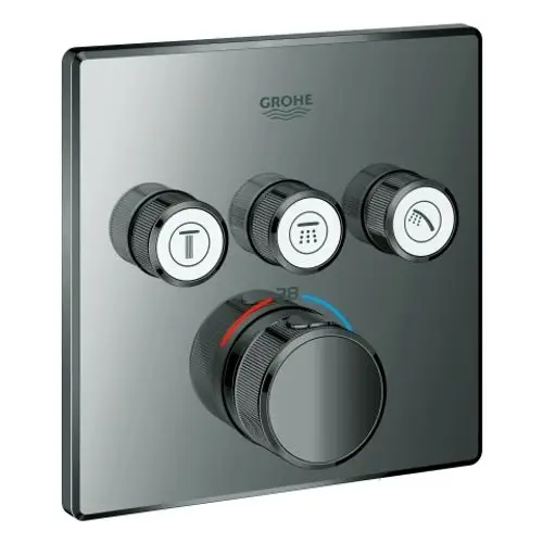 GROHE Thermostat Grohtherm SmartControl 29126 eckig FMS 3 ASV hard graphite, 29126A00, Artikel in Kategorie