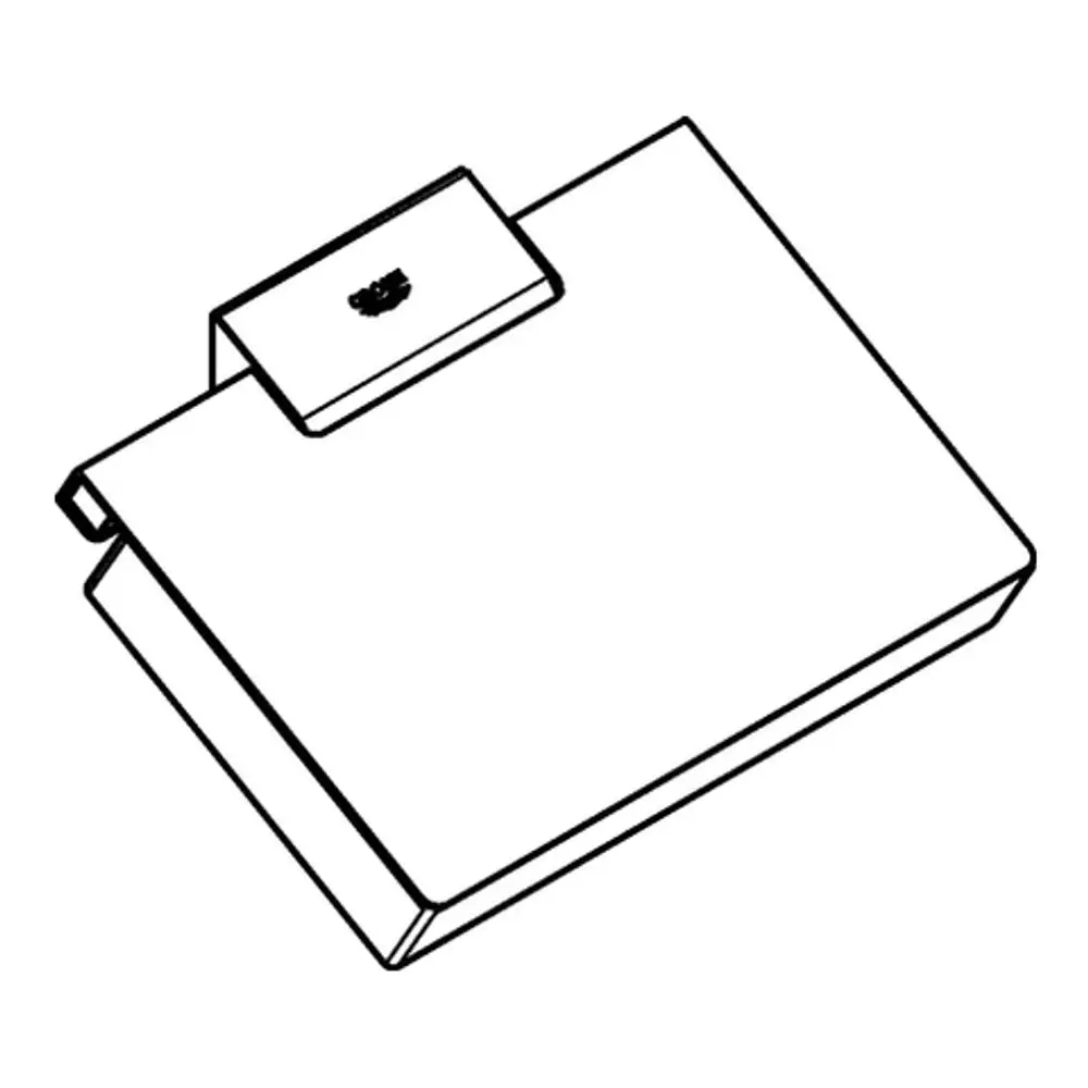 GROHE WC-Papierhalter mit Deckel in Chrom, flaches rechteckiges Design, seitlicher Aufhängemechanismus, geeignet für die Wandmontage.