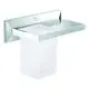 GROHE-Ablage-Allure-Brilliant-40906-mit-Mundspuelglas-chrom-40906000