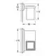Wandmontierte Ablage mit integrierter Halterung für ein Mundspülglas. Aus chromfarbenem Material. Grohe-Design mit klaren Linien und funktionalem Format.