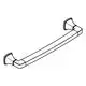 GROHE Wannengriff in Chrom mit gebogenem Design und zwei Halterungen zur Wandmontage, geeignet für Badezimmeranwendungen.