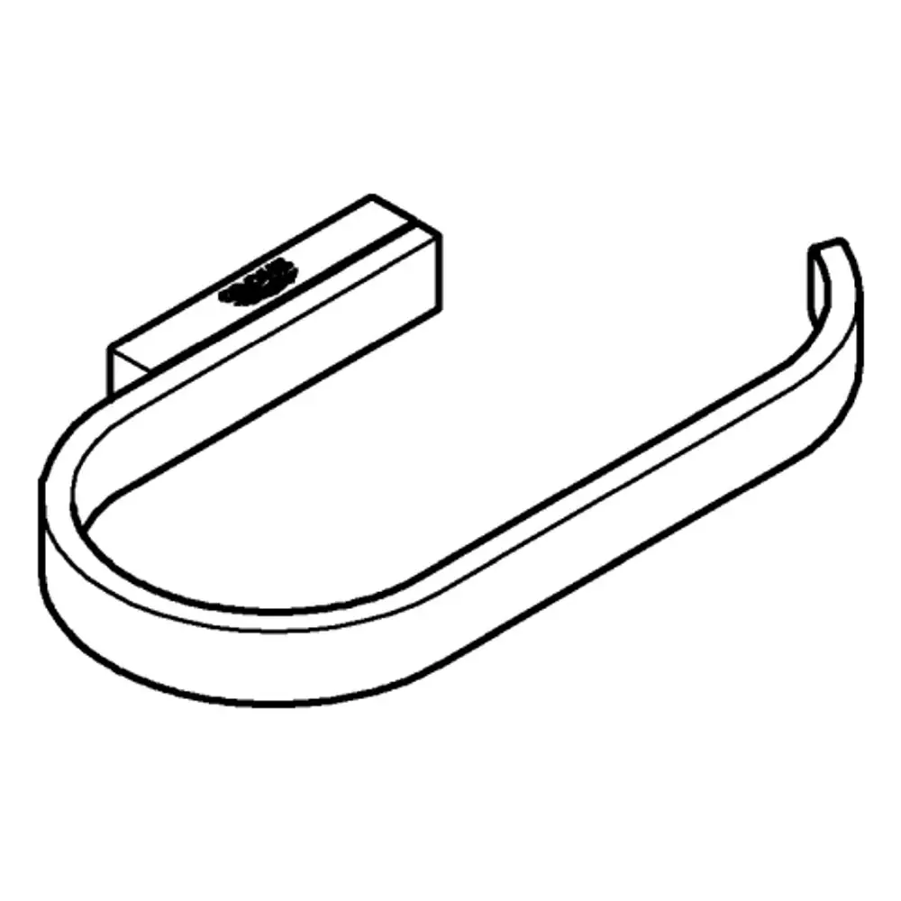 GROHE WC-Papierhalter mit offener Halterung in schwarzem Finish, befestigt an der Wand. Minimalistisches Design ohne sichtbaren Deckel.