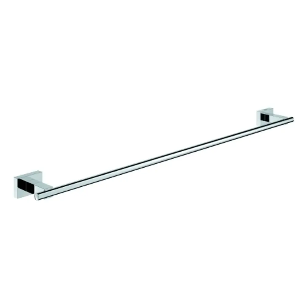 GROHE Badetuchhalter aus Metall in chromfarbener Ausführung, montiert an zwei Wänden, um Handtücher aufzuhängen und zu trocknen.