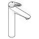 Einzelner Armaturkörper in schlichtem Design, hergestellt von Grohe, mit fließender Form und Auslauf für kaltes oder warmes Wasser.