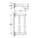 Grohe Doppel-Badetuchhalter, montiert an der Wand, mit zwei Ablageflächen und einer gebogenen Halterung für Handtücher. Die Konstruktion ist aus metallischen Materialien.