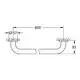 GROHE Metall-Wannengriff in supersteel-Optik, mit einer Länge von 600 mm und einem Durchmesser von 57 mm, geeignet für verschiedene Badinstallationen.