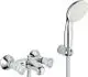 GROHE-2-Griff-Wannenbatterie-Costa-25460_1-mit-Tempesta-Wandhalterset-chrom-2546010A