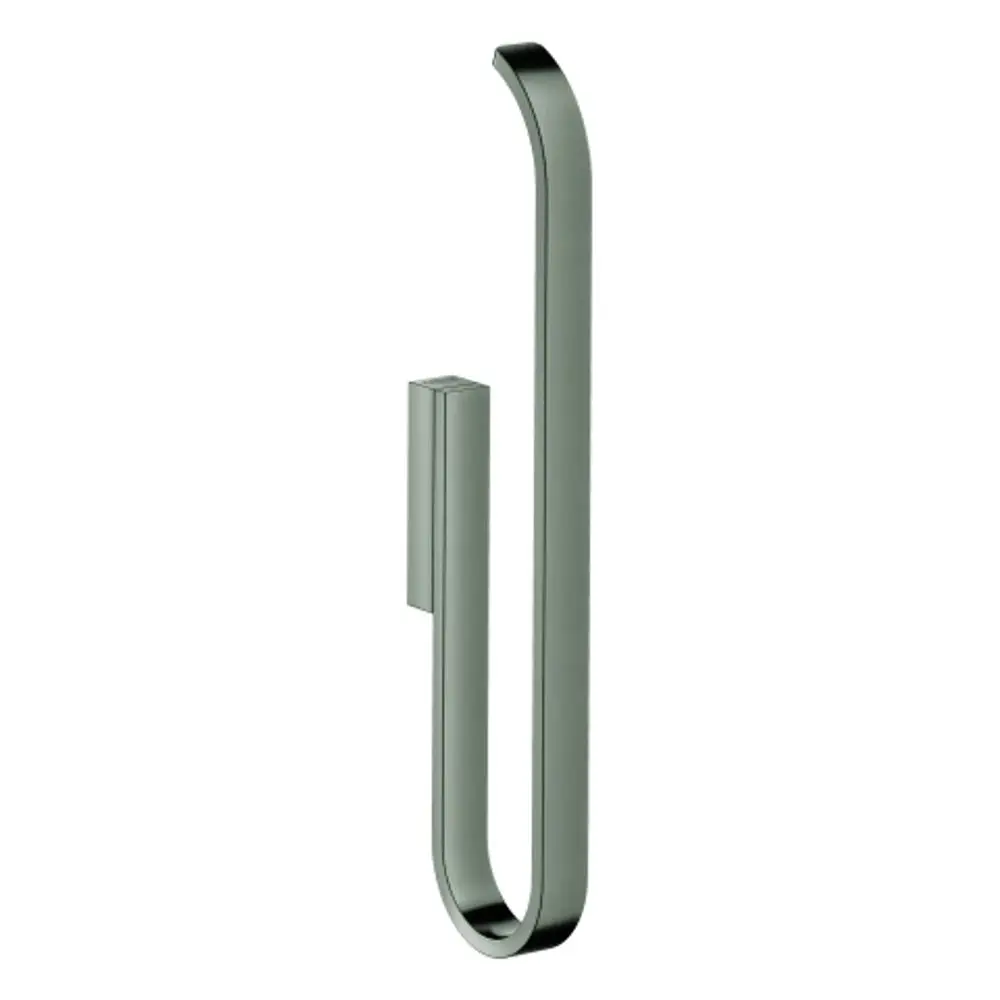 GROHE Wandgriff in gebürstetem, hartgrafitfarbenem Design, mit schlanker, eleganter Form und einer vertikalen Halterung. Ideal für Badezimmeranwendungen.