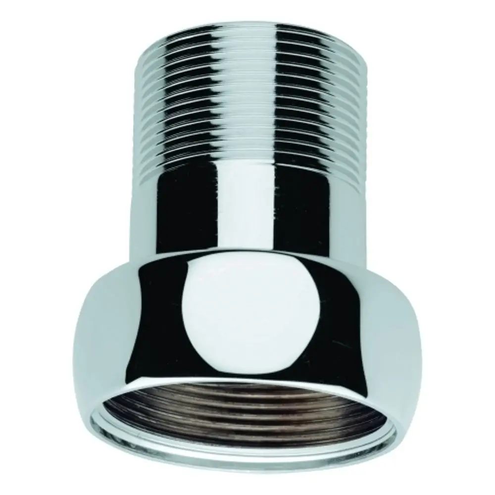 Grohe Anschlussstück aus verchromtem Metall mit einem geraden Design und Innengewinde. Eignet sich zur Verbindung von Rohren oder Armaturen.