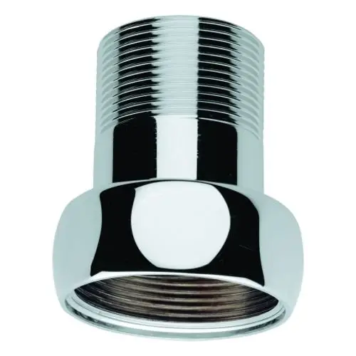 Grohe Anschlussstück aus verchromtem Metall mit einem geraden Design und Innengewinde. Eignet sich zur Verbindung von Rohren oder Armaturen.