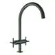 GROHE-2-Griff-Spueltischbatterie-Atrio-30609-C-Auslauf-hard-graphite-gebuerstet-30609AL0