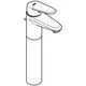 Grohe Armatur für Waschbecken mit einem langen, schlanken Körper und einem flachen Hebel. Die Oberfläche ist in Chrom gehalten.