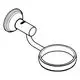 Wandhalterung von Grohe, bestehend aus einem runden Ring, der an einem kürzeren Rohr befestigt ist. Der Halter ist für die Befestigung an der Wand vorgesehen.