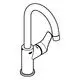 Grohe Wasserhahn mit seitlichem Hebel und hohem Auslauf. Einfache Öffnung durch Druckmechanismus, in Chromoptik. Geeignet für verschiedene Waschtische.