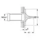 Grohe UP-Ventil mit einem Durchmesser von 70 mm und einem Gewinde M24x1, zur Befestigung an einer Wand, gefertigt aus robustem Material.