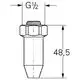 GROHE Entleerungsventil in Chrom, mit G½-Anschluss, konisch zulaufendem Ventilkörper und genoppter Oberfläche für besseren Halt.