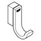 Wandhaken in schwarzem Design von Grohe, mit einer gebogenen Halterung zur Aufhängung von Bademänteln oder Handtüchern.