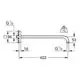 Grohe Brausearm mit eckiger Rosette, metallisch, mit einer Ausladung von 422 mm, zur Wandmontage geeignet, max. Belastung 7 kg.