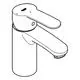 Ein Grohe-Waschtischmischer mit einem glatten Körper und einem Hebelgriff, der für eine einfache Bedienung konzipiert ist.