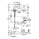Technische Zeichnung einer Grohe-Elektronikarmatur mit Abmessungen, Anschlussdetails und Montagehinweisen für eine Badezimmerinstallation.