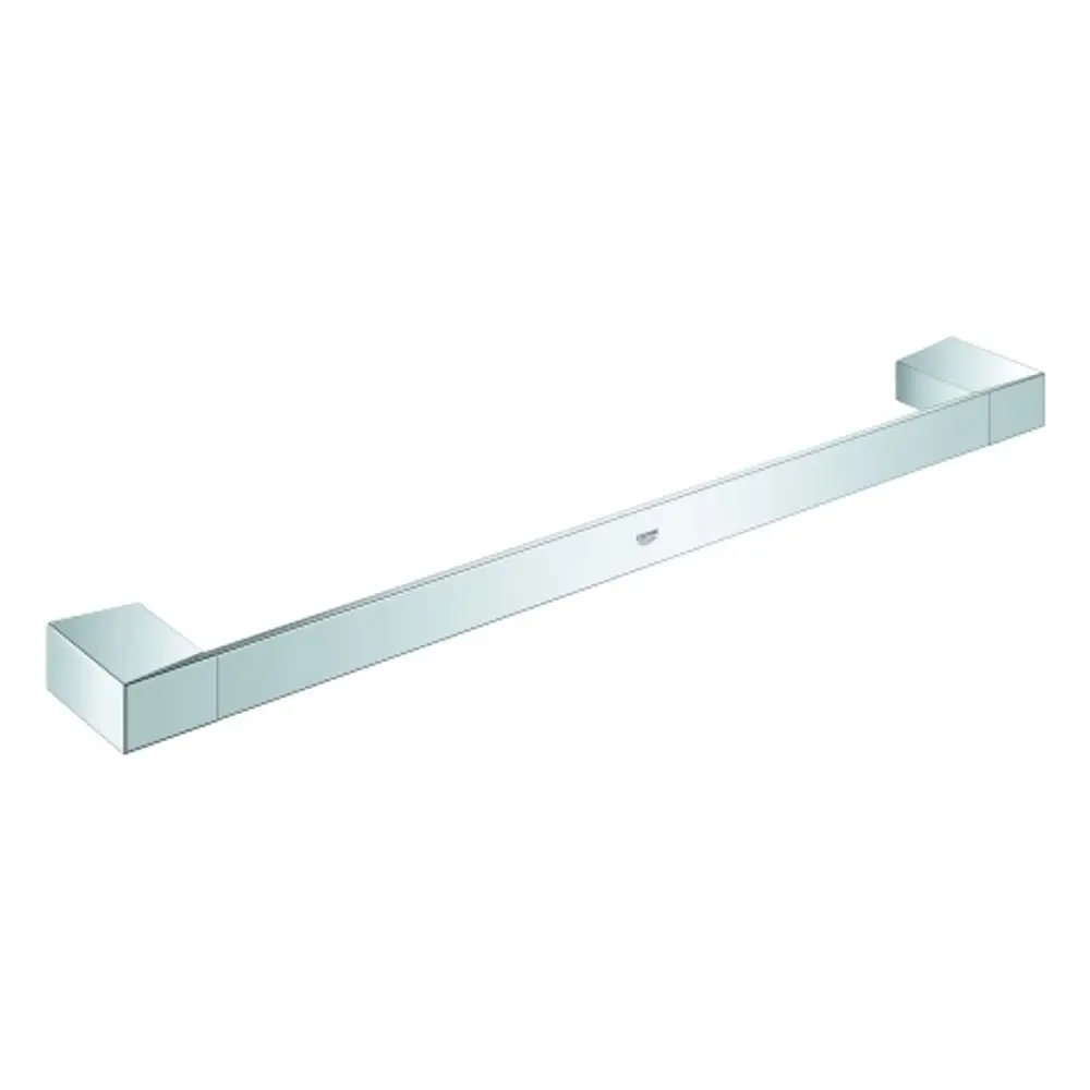 Grohe Badetuchhalter aus Metall in rechteckiger Form, verchromt, mit zwei Halterungen an den Enden zur Wandmontage.