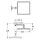 GROHE-Wandmontagespiegel mit rechteckigem Kopf und schwenkbarem Arm. Die Konstruktion ist aus Metall mit einem chromfarbigen Finish.