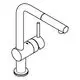 Grohe Wasserhahn mit einem hohen Auslauf, einem Bedienhebel und einer modernen, minimalistischen Form, geeignet für die Montage in Küchen oder Bädern.