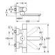 Grohe-Wandarmatur mit Auslauf und Steuerung, abgebildet in technischen Ansichten, zeigt Montagedetails und Abmessungen.