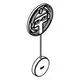 Grohe Verlängerungsset mit kreisförmigem Element und durchgehendem Stab, verbunden mit einer runden Basis. Das Design ist funktional und schlicht gehalten.
