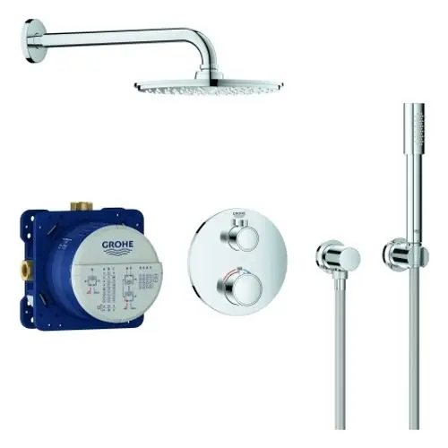 GROHE UP-Duschsystem Grohtherm 34732 mit FMS rund/SmartBox/Kopfb./Brauseset chrom, 34732000, Artikel in Kategorie