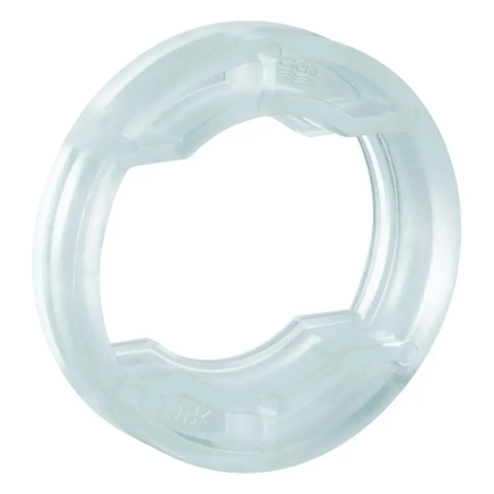 Transparente, ringförmige Ausgleichsscheibe von Grohe mit einheitlichem Design, geeignet zur Anpassung von Installationen in Sanitärbereichen.