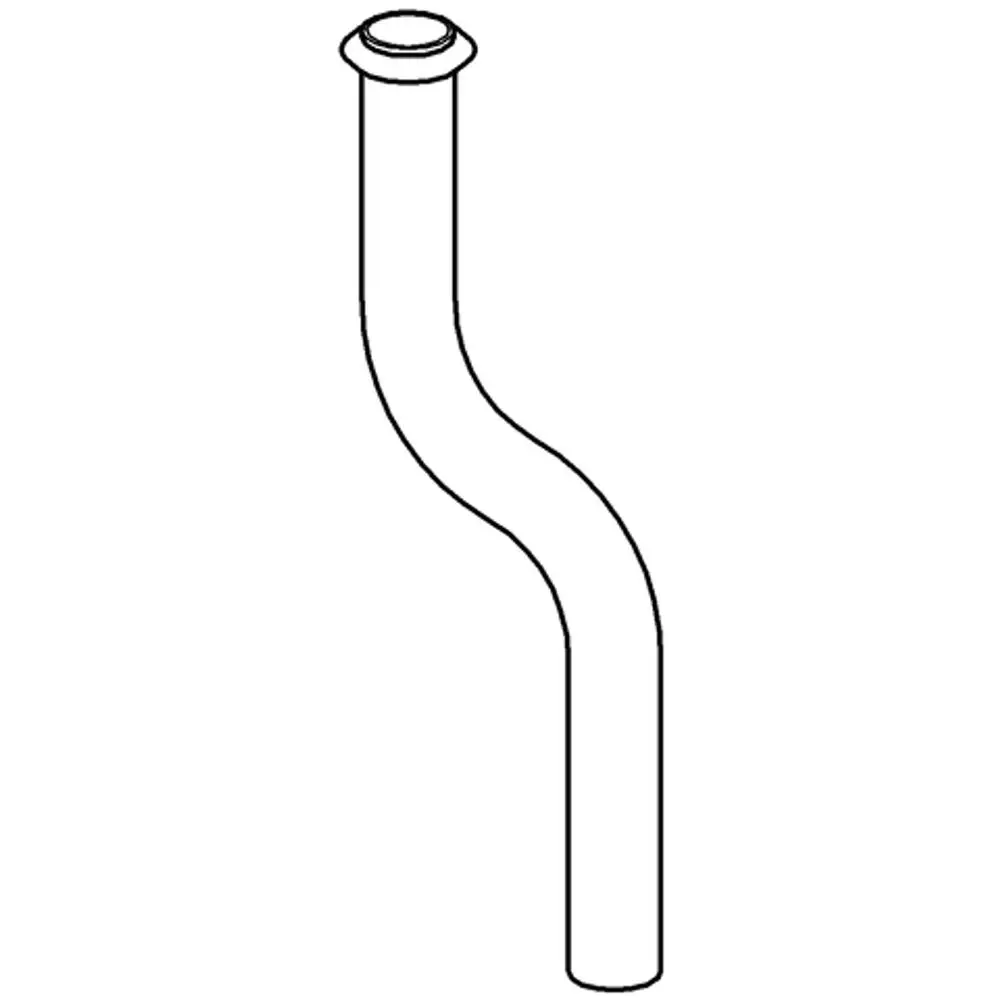 GROHE Spülrohr mit einer Kröpfung und einem gebogenen Design, geeignet für die Verbindung von Urinalanlagen. Aus Messing gefertigt und verchromt.