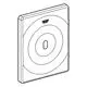 Grohe Urinal-IR-Elektronik mit rechteckiger Form und kreisförmigen Designelementen, geeignet für Wandmontage, in chromfarbener Ausführung.
